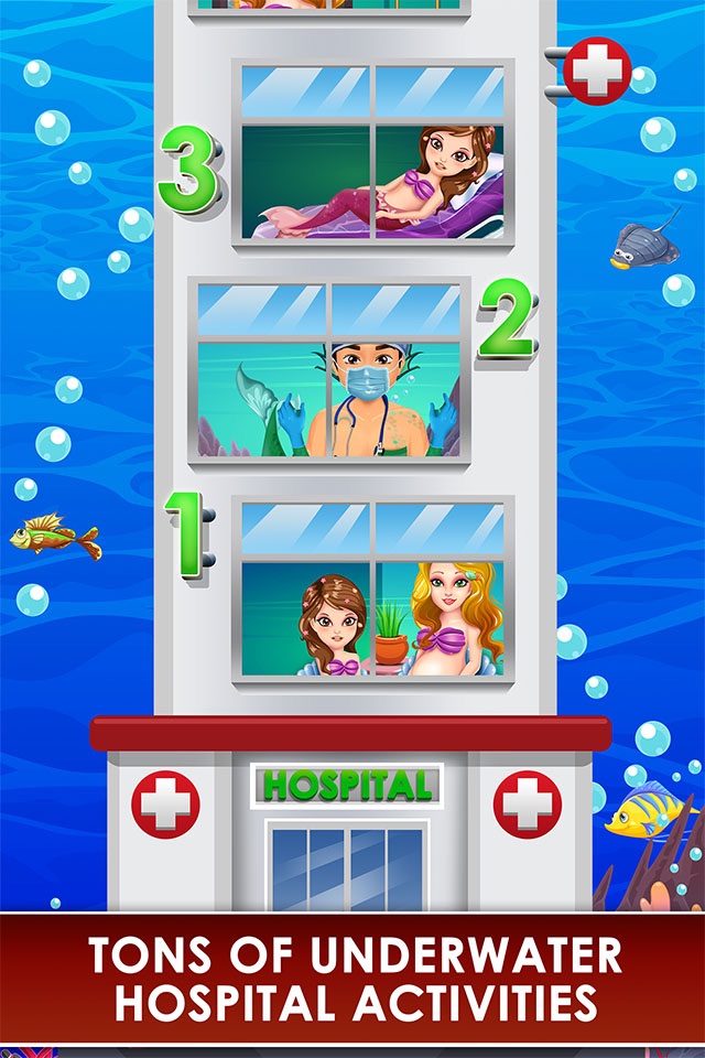 Mermaid Mommy's New Born Baby Doctor - my newborn salon & make-up games for kids 2 screenshot 3