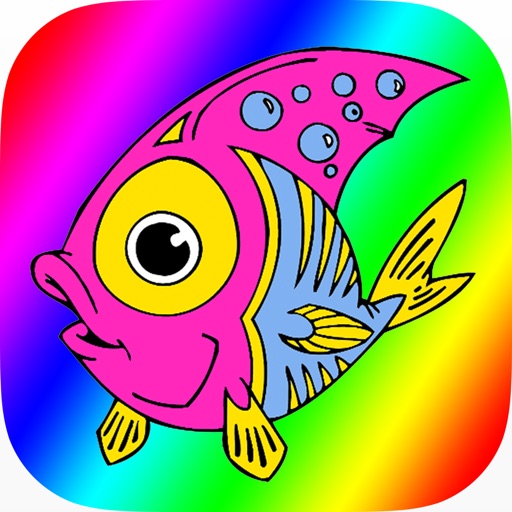 Sea Animals Coloring Book for Kids Icon