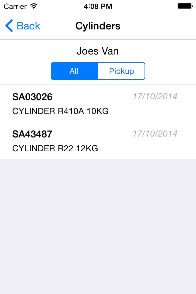 Cylinder Tracking by Airefrig Australia screenshot 2
