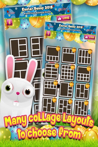 Easter Bunny 2015 Photo Frame Editor - Candy , Kids , Rabbits and Chocolate Eggs Collage FREE screenshot 2