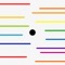 Save the black dot from colorful lines