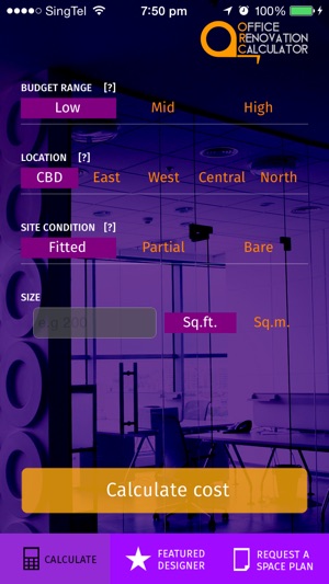 Office Renovation Calculator