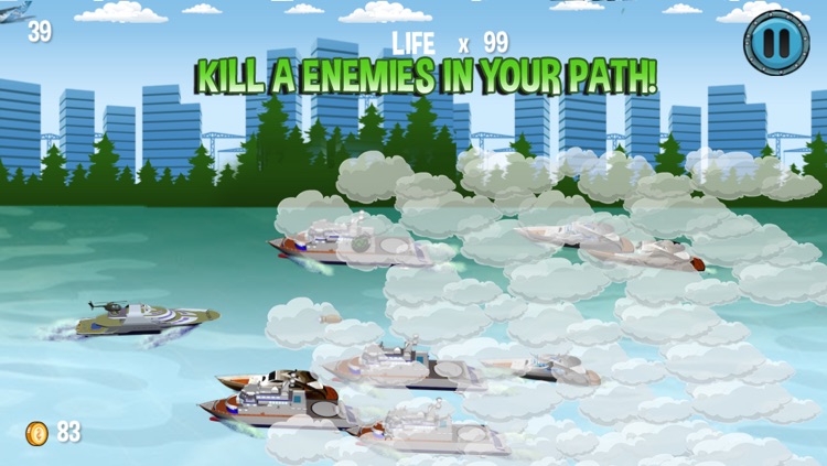 Naval Battleship War - Be a captain of your own ship. Sail, aim, boom and raid the pirates in the pacific sea. screenshot-4