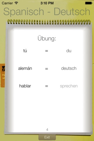 Vocabulary Trainer: German - Spanish screenshot 2