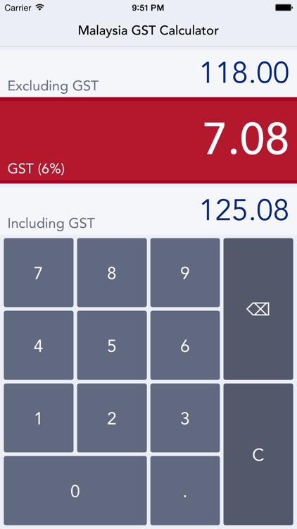 Malaysia GST Calculator - easy calculations of Malaysia Goods and Services Tax