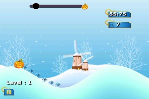 Pumpkin Head Skier - Cool Creature Escape Run Free screenshot 2