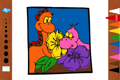Kids Coloring Book - Cute Dinosaurs Park Learning for Fun screenshot 4