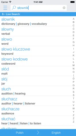 Game screenshot Free Polish English Dictionary and Translator (Słownik polsko angielski) mod apk