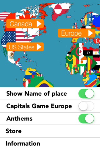 Flag2Map: the geography game of Europe, Canada & USA screenshot 2