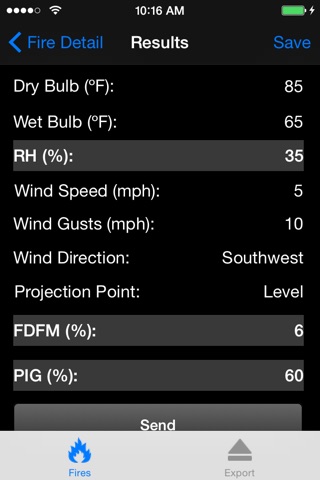 Fire Weather Calculator screenshot 2