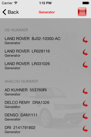 Запчасти Land Rover Range screenshot 3