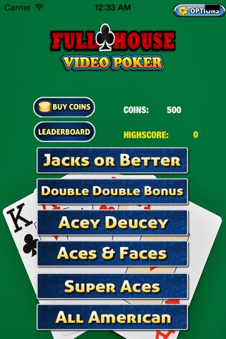 AAA22 Aces Full Double Double Video Poker Game screenshot 2