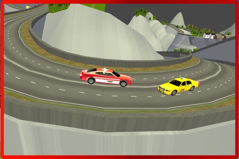 Taxi Driver Sim: Hill Station 2016 – free yellow cab racing simulator in snow mountain screenshot 4