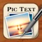 Pic Text is the best typography photo editor to add text, caption, beautiful message and splash colors over your photo