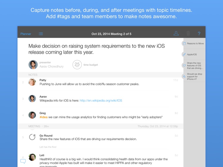 GoodMeeting - Meeting Planning, Note Taking, Time Management, Agenda Sharing