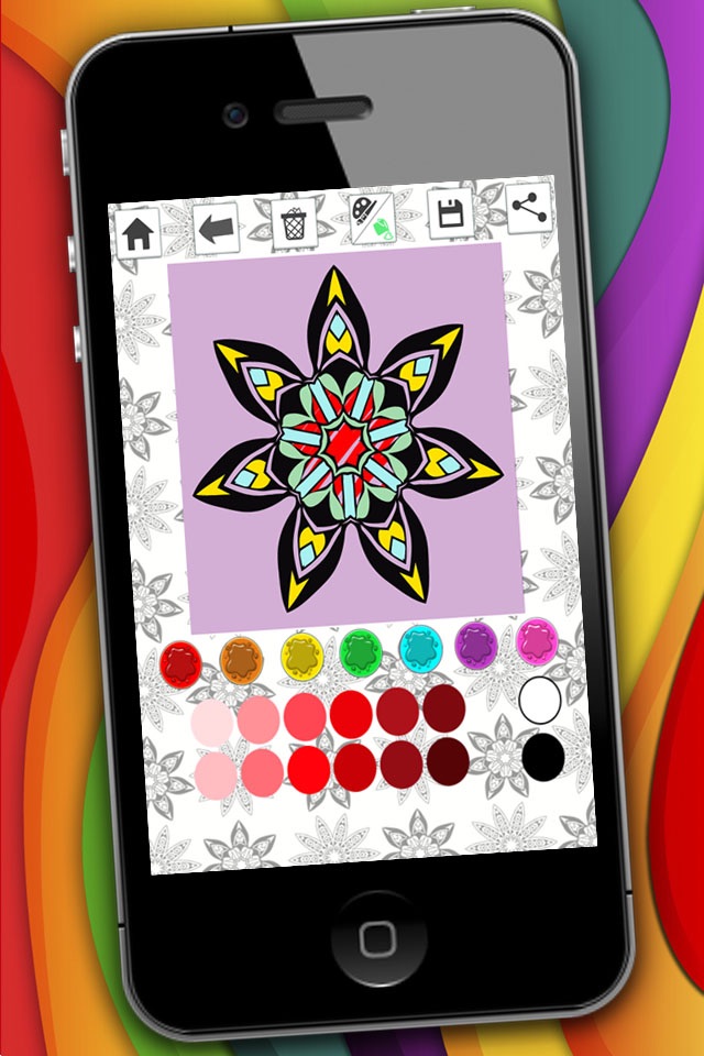 Mandalas coloring pages – Secret Garden colorfy game for adults screenshot 4
