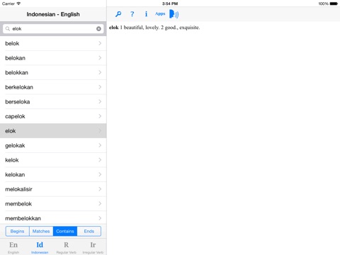 Kamus Lengkap - English N' Indonesia Dictionary iPad Kamus Lengkap - English N' Indonesia Dictionary iPad