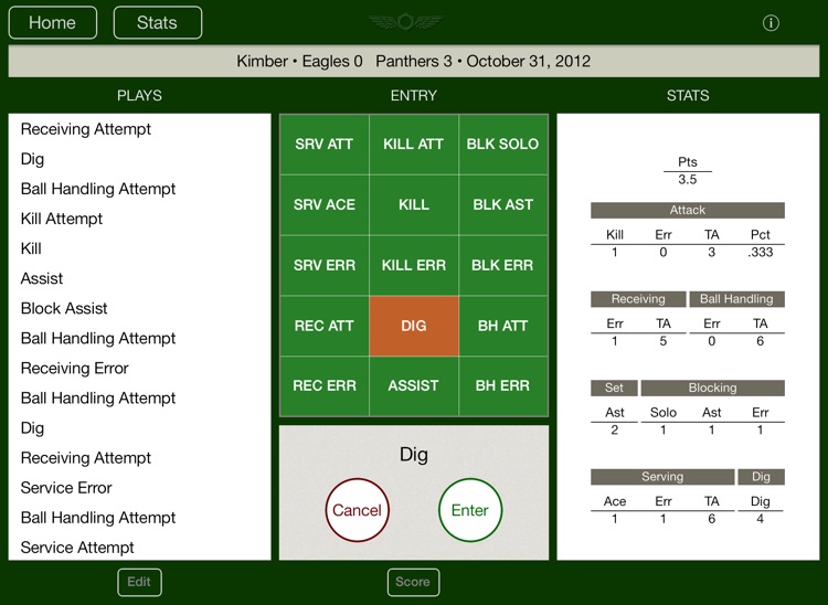 Stat Tap Volleyball HD