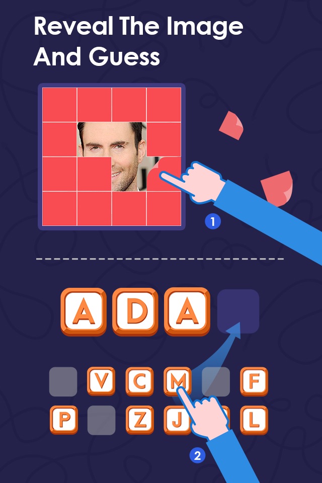 Celebrity Quiz - Pop Up Crosswords Guess the Celeb Photo screenshot 2