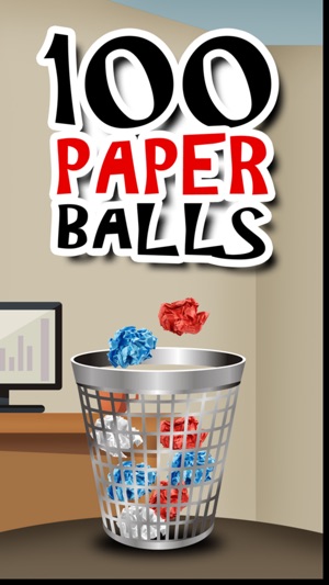 100 Paper Balls - 3 Mini Physics Games C