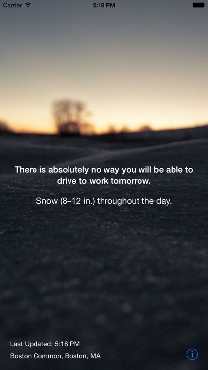 Snow Day - Will I be able to drive to work?