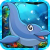 Jumping Dolphin World - Platform Hop Collecting Game Free