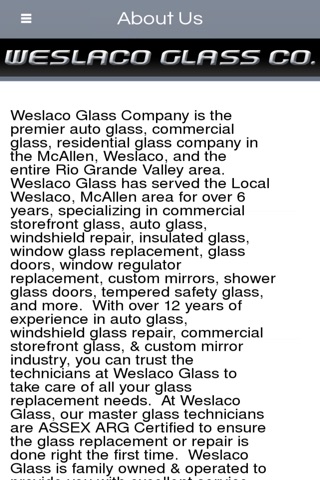 Weslaco Glass Company screenshot 2