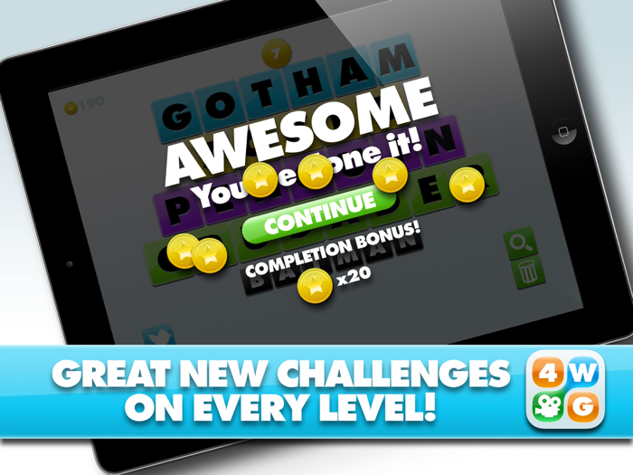 4 Word Movie Game HD - Find the link and guess the movie