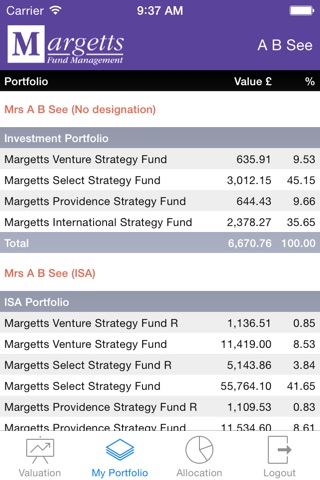 Margetts Investor screenshot 2