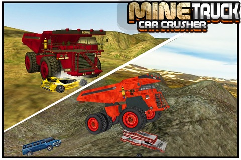 Mine Truck Car Crusher ( Heavy Construction Monster Crushing sports SUV, delivery vans, ambulance at off road locations ) screenshot 3
