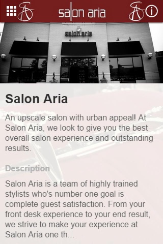 The Salon Aria App screenshot 2