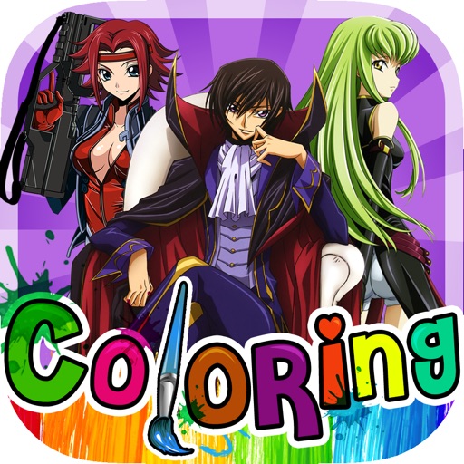 Coloring Anime & Manga Book : Painting Japanese Brush Cartoon of The Code Geass