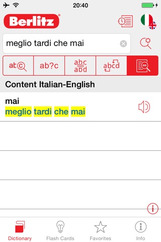 Italian - English Berlitz Basic Talking Dictionary screenshot 2