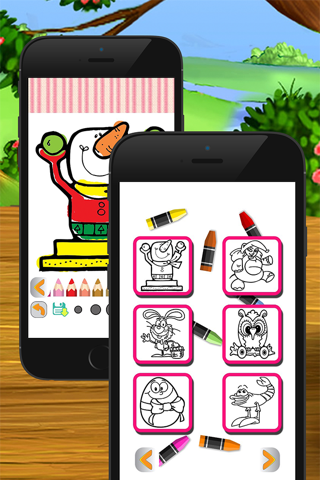 cartoon coloring page game screenshot 4