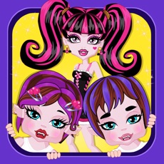 Activities of NewBorn Twins Monster Sister free girls games