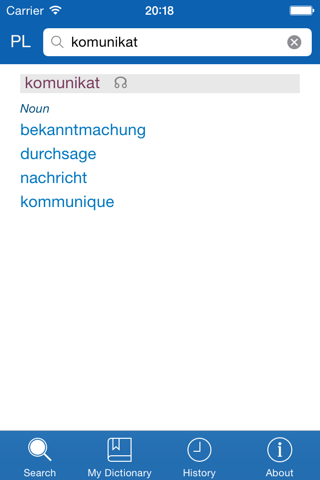 Polish <> German Dictionary + Vocabulary trainer screenshot 2