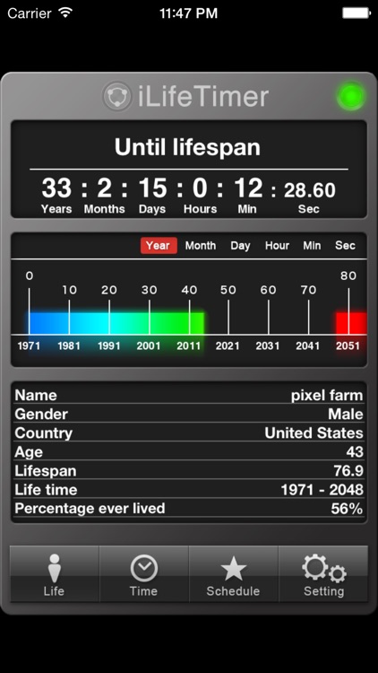iLifeTimer - Graphical Countdown Timer
