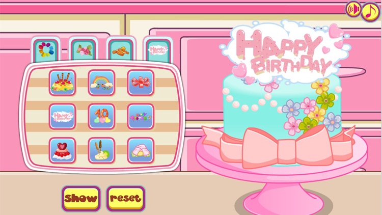 Birthday cake cooking game