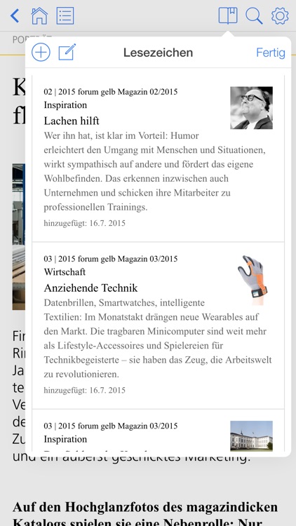 forum gelb Magazin