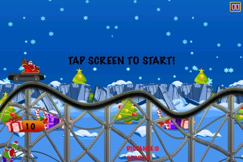 A Santa Roller Coaster Frenzy - Downhill Christmas Rollercoaster Game PRO screenshot 2