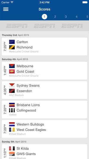 AFL Live Scores Footy Now(圖2)-速報App