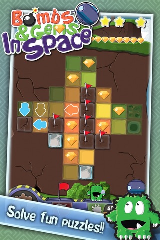 Bombs and Gems in Space screenshot 2