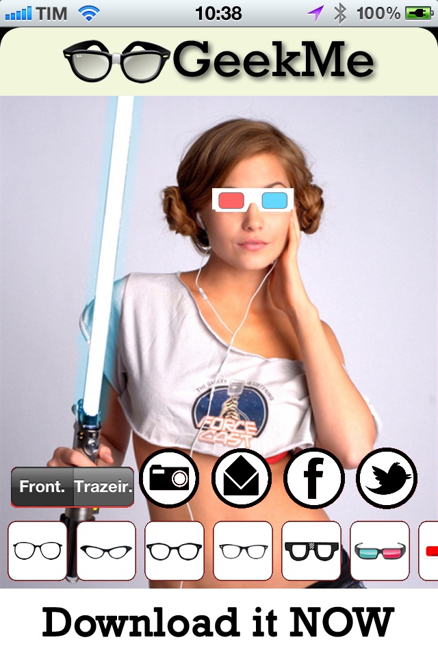 Geek Me - Geekfy yourself! Augmented Reality to add funny Geek Glasses screenshot 2