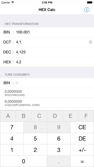 HEXCalc(It contains a decimal point binary conversion)(圖1)-速報App