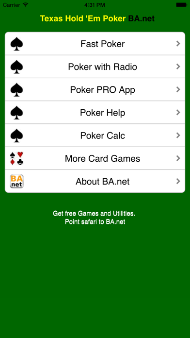 Screenshots of free Fast Poker Texas Hold 'Em - BA.net for iPhone