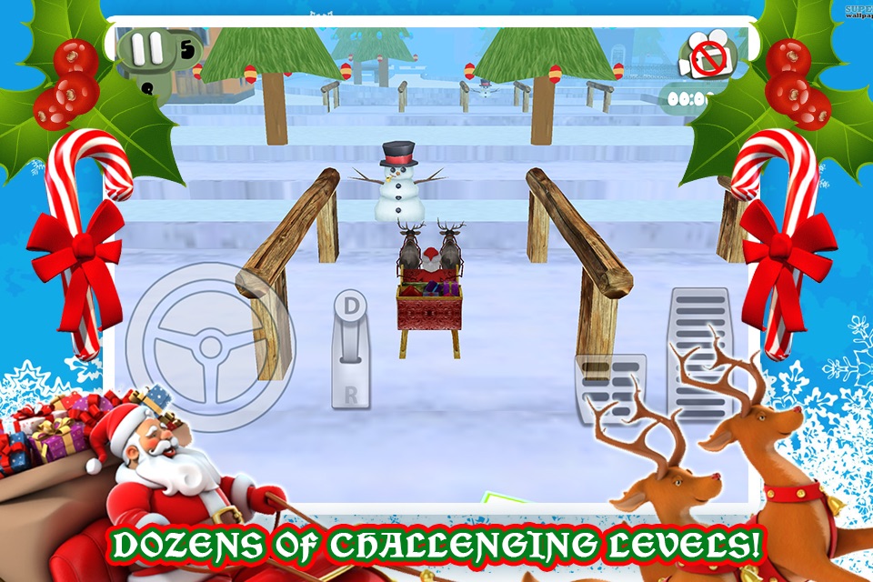 3D Santa's Sleigh Christmas Parking Game FREE screenshot 3