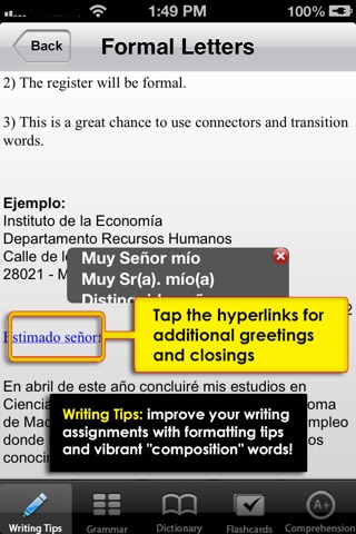 High School Spanish - Best Dictionary App for Learning Spanish & Studying Vocabulary screenshot 2