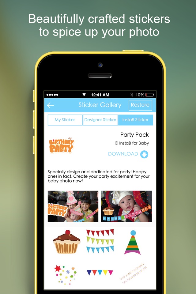 InstaB For Baby - Beautiful way to share baby’s milestones, growth and advice screenshot 4
