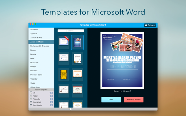 Templates for Microsoft Word