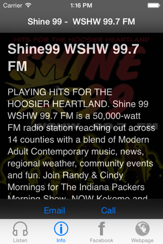 Shine99 WSHW 99.7 FM screenshot 2